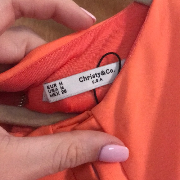 Salmon cross cross derail dress - Picture 4 of 4